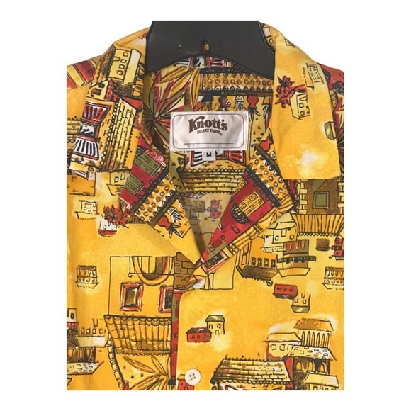 KNOTT'S Berry Farm Vintage Theme Park Attractions Ghost Town Button Up Shirt - Picture 7 of 13